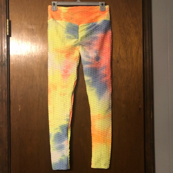 TikTok Leggings-3 pair Black, Mauve, Tie-Dye - Picture 16 of 16